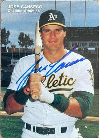 Jose Canseco Signed 1988 Mother's Cookies Baseball Card - Oakland A's #7 - PastPros