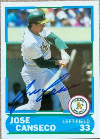 Jose Canseco Signed 1988 Score Young Superstars Baseball Card - Oakland A's - PastPros