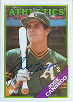 Jose Canseco Signed 1988 Topps Baseball Card - Oakland A's #370 - PastPros