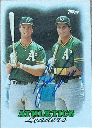 Jose Canseco Signed 1988 Topps Baseball Card - Oakland A's #759