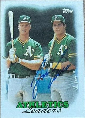 Jose Canseco Signed 1988 Topps Baseball Card - Oakland A's #759
