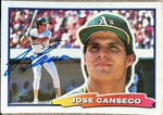 Jose Canseco Signed 1988 Topps Big Baseball Card - Oakland A's