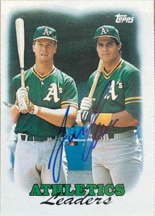 Jose Canseco Signed 1988 Topps Tiffany Baseball Card - Oakland A's #759 - PastPros