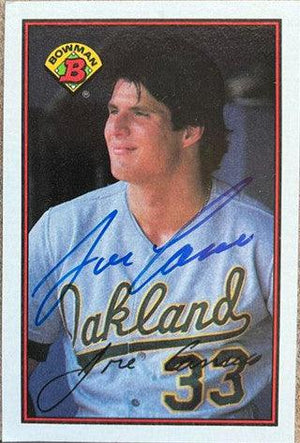 Jose Canseco Signed 1989 Bowman Baseball Card - Oakland A's - PastPros