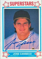 Jose Canseco Signed 1989 Cereal Superstars Baseball Card - Oakland A's