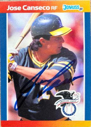 Jose Canseco Signed 1989 Donruss All-Stars Baseball Card - Oakland A's #2 - PastPros