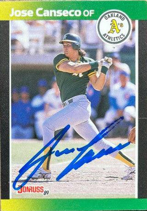 Jose Canseco Signed 1989 Donruss All-Stars Baseball Card - Oakland A's #30 - PastPros