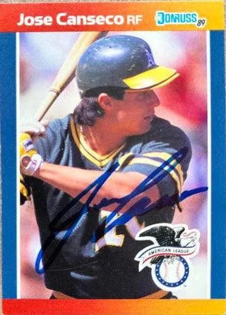 Jose Canseco Signed 1989 Donruss All-Stars Baseball Card - Oakland A's #2