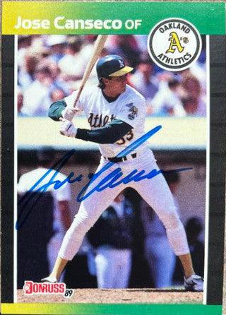 Jose Canseco Signed 1989 Donruss Baseball Card - Oakland A's #91 - PastPros