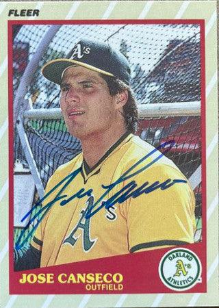 Jose Canseco Signed 1989 Fleer Super Stars Baseball Card - Oakland A's - PastPros