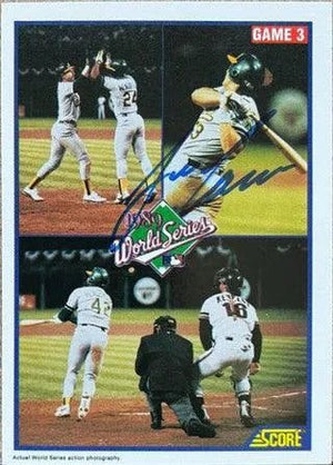 Jose Canseco Signed 1989 Score Baseball Card - Oakland A's 702 - PastPros