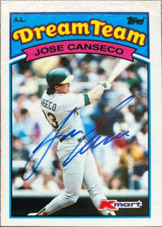 Jose Canseco Signed 1989 Topps KMart Dream Team Baseball Card - Oakland A's - PastPros