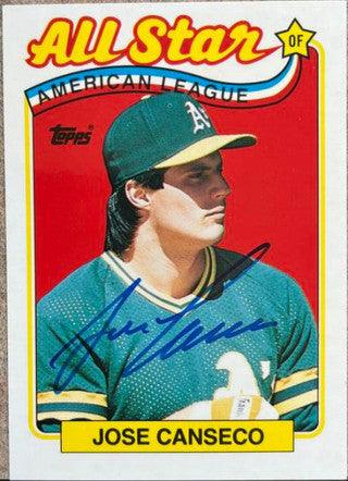 Jose Canseco Signed 1989 Topps Tiffany All-Star Baseball Card - Oakland A's - PastPros