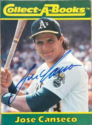 Jose Canseco Signed 1990 Collect-A-Books Baseball Card - Oakland A's - PastPros