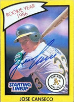 Jose Canseco Signed 1990 Kenner Starting Lineup Baseball Card - Oakland A's