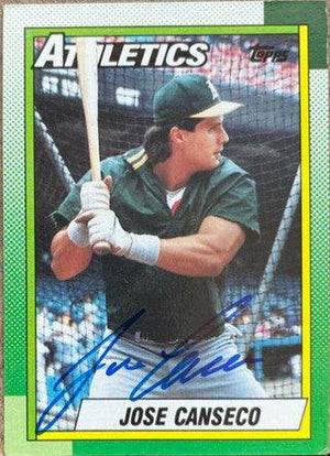 Jose Canseco Signed 1990 Topps Baseball Card - Oakland A's - PastPros