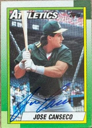 Jose Canseco Signed 1990 Topps Baseball Card - Oakland A's