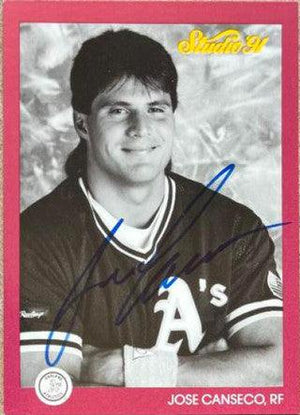Jose Canseco Signed 1991 Studio Baseball Card - Oakland A's - PastPros