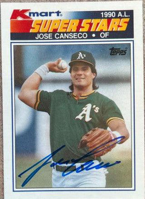 Jose Canseco Signed 1991 Topps KMart Superstars Baseball Card - Oakland A's - PastPros