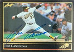 Jose Canseco Signed 1992 Leaf Gold Baseball Card - Oakland A's - PastPros