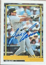 Jose Canseco Signed 1992 Topps Gold Winner Baseball Card - Oakland A's