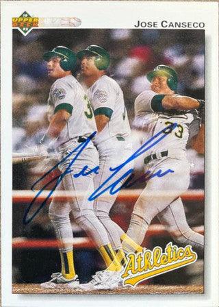 Jose Canseco Signed 1992 Upper Deck Baseball Card - Oakland A's #333 - PastPros
