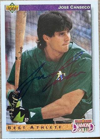 Jose Canseco Signed 1992 Upper Deck Baseball Card - Oakland A's #649 - PastPros