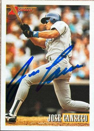 Jose Canseco Signed 1993 Bowman Baseball Card - Texas Rangers - PastPros