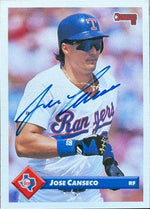 Jose Canseco Signed 1993 Donruss Baseball Card - Texas Rangers - PastPros