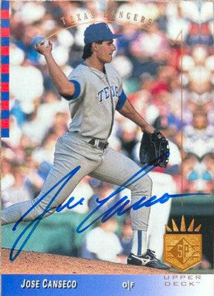 Jose Canseco Signed 1993 SP Baseball Card - Texas Rangers - PastPros