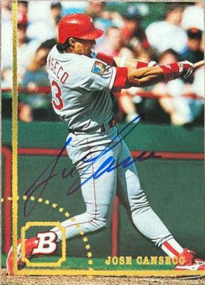 Jose Canseco Signed 1994 Bowman Baseball Card - Texas Rangers - PastPros