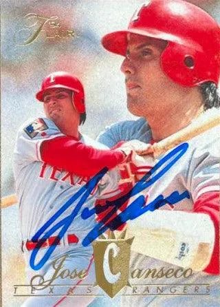 Jose Canseco Signed 1994 Flair Baseball Card - Texas Rangers
