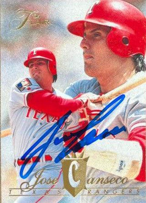 Jose Canseco Signed 1994 Flair Baseball Card - Texas Rangers - PastPros