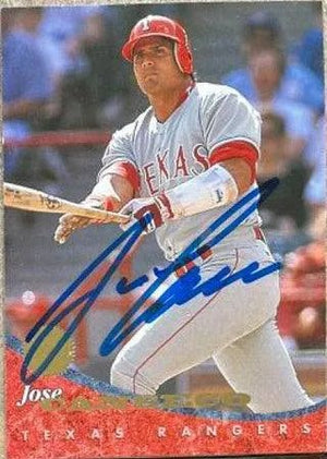 Jose Canseco Signed 1994 Leaf Baseball Card - Texas Rangers