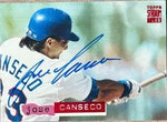 Jose Canseco Signed 1994 Stadium Club Baseball Card - Texas Rangers