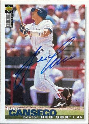 Jose Canseco Signed 1995 Collector's Choice Baseball Card - Boston Red Sox - PastPros