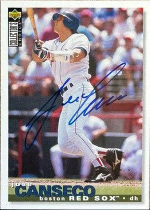 Jose Canseco Signed 1995 Collector's Choice Baseball Card - Boston Red Sox
