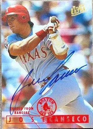 Jose Canseco Signed 1995 Fleer Ultra Baseball Card - Boston Red Sox