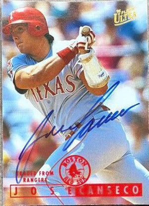 Jose Canseco Signed 1995 Fleer Ultra Baseball Card - Boston Red Sox - PastPros
