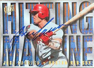Jose Canseco Signed 1995 Fleer Ultra Hitting Machine Baseball Card - Boston Red Sox - PastPros