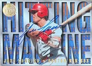 Jose Canseco Signed 1995 Fleer Ultra Hitting Machine Gold Medallion Baseball Card - Boston Red Sox