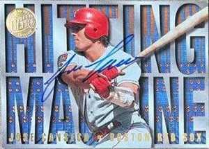 Jose Canseco Signed 1995 Fleer Ultra Hitting Machine Gold Medallion Baseball Card - Boston Red Sox - PastPros