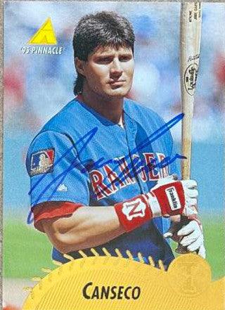 Jose Canseco Signed 1995 Pinnacle Baseball Card - Texas Rangers - PastPros