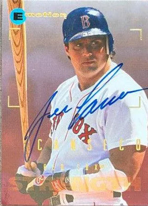 Jose Canseco Signed 1995 Skybox E-Motion Baseball Card - Boston Red Sox - PastPros