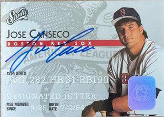 Jose Canseco Signed 1995 Studio Baseball Card - Boston Red Sox - PastPros