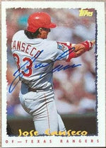 Jose Canseco Signed 1995 Topps Baseball Card - Texas Rangers