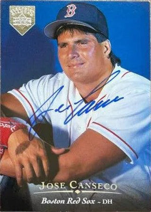 Jose Canseco Signed 1995 Upper Deck Electric Diamond Baseball Card - Boston Red Sox