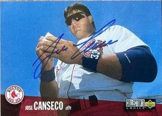Jose Canseco Signed 1996 Collector's Choice Baseball Card - Boston Red Sox