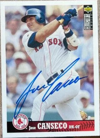 Jose Canseco Signed 1996 Collector's Choice Baseball Card - Boston Red Sox