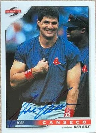 Jose Canseco Signed 1996 Score Baseball Card - Boston Red Sox
